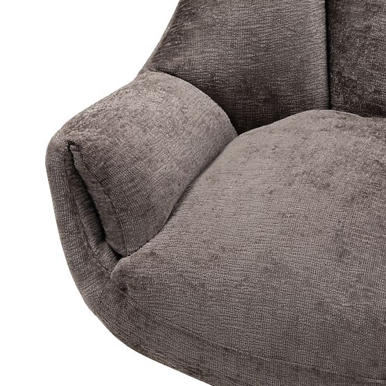 Scaun rotativ Bolzano, gri-maro/picioare cromate