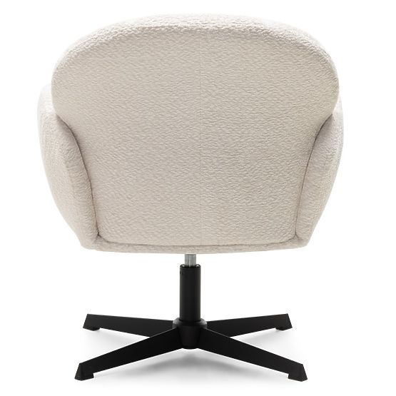 Scaun rotativ Casablanca alb, boucle
