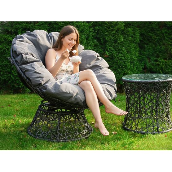 Scaun rotativ din tehnoratan gri TWIST