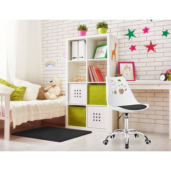 Scaun rotativ Grover alb-negru