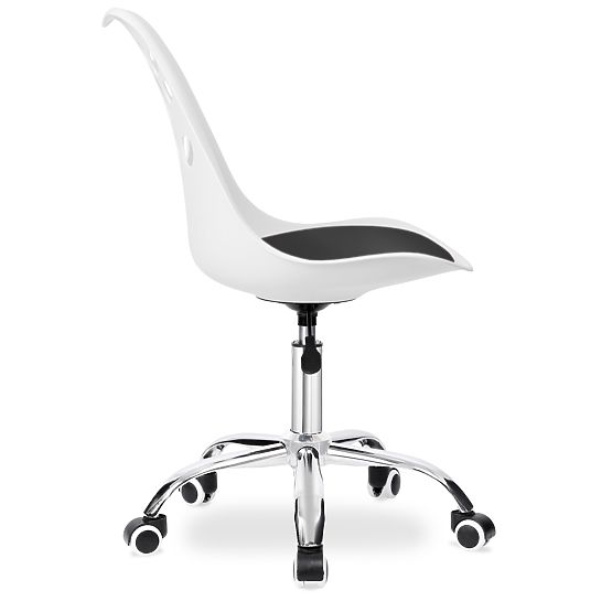 Scaun rotativ Grover alb-negru