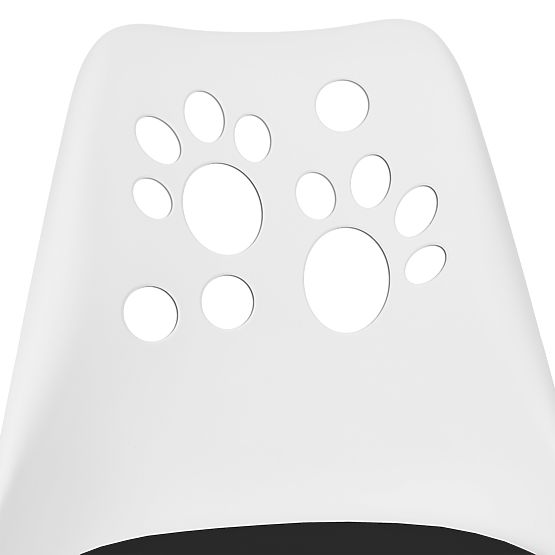Scaun rotativ Grover alb-negru
