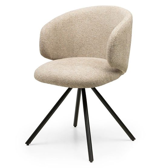 Scaun rotativ Pearl mocha, picioare negre