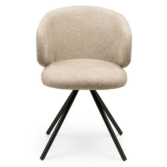 Scaun rotativ Pearl mocha, picioare negre
