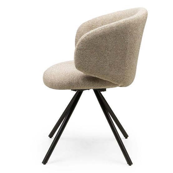 Scaun rotativ Pearl mocha, picioare negre