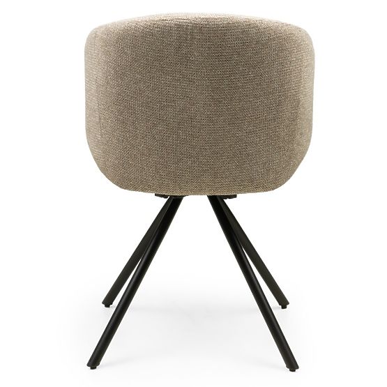 Scaun rotativ Pearl mocha, picioare negre