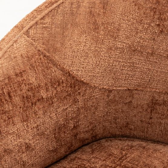 Scaun rotativ Rumble cupru, formă rotunjită