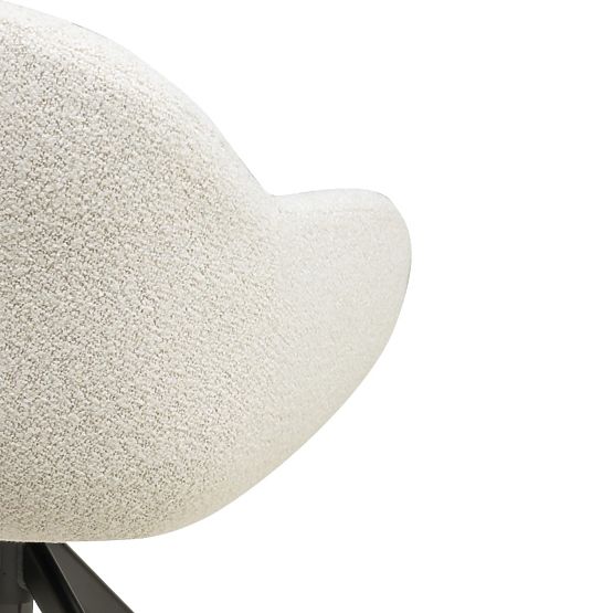 Scaun rotativ Santos bej-crem/negru picioare