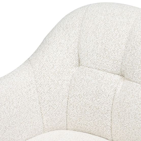 Scaun rotativ Santos bej-crem/negru picioare