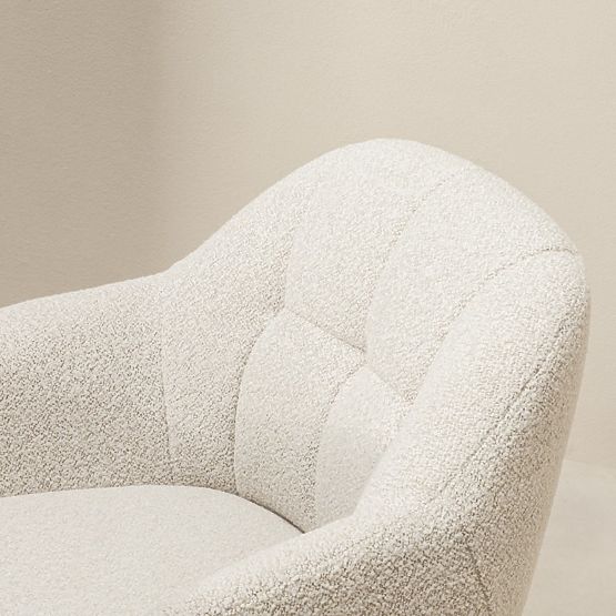 Scaun rotativ Santos bej-crem/negru picioare