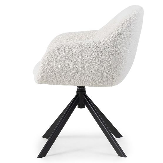 Scaun rotativ Santos bej-crem/negru picioare