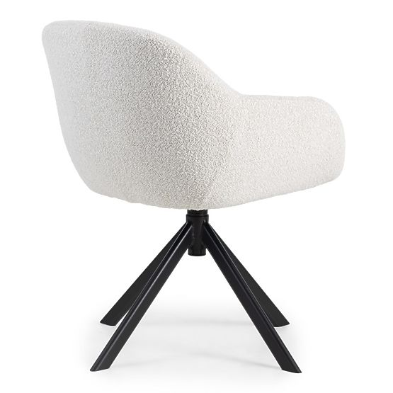 Scaun rotativ Santos bej-crem/negru picioare