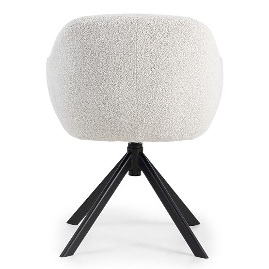 Scaun rotativ Santos bej-crem/negru picioare