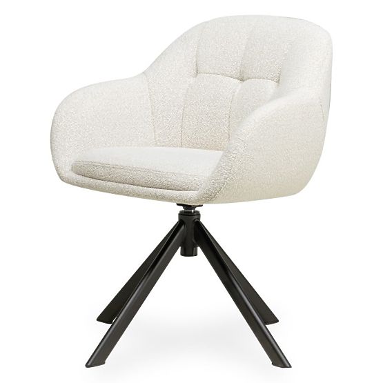 Scaun rotativ Santos bej-crem/negru picioare