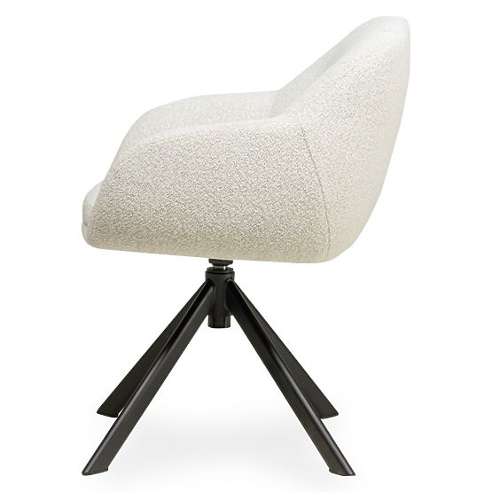 Scaun rotativ Santos bej-crem/negru picioare
