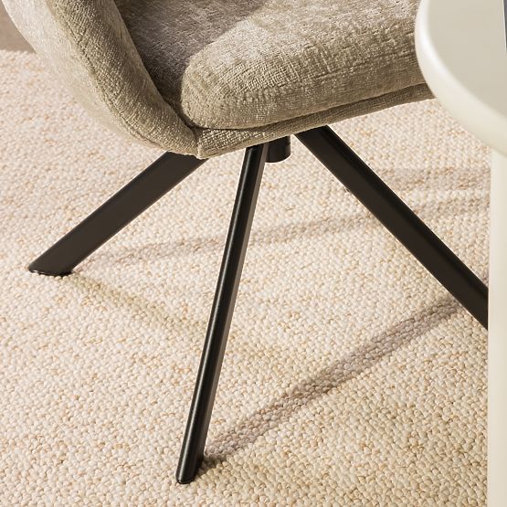 Scaun rotativ Santos bej deschis/picioare negre