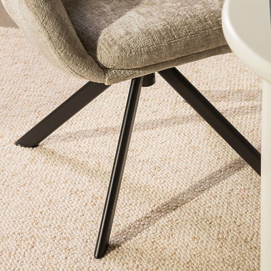 Scaun rotativ Santos bej deschis/picioare negre