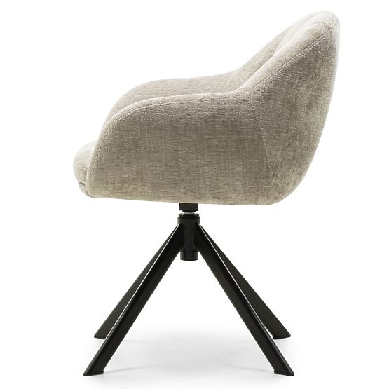 Scaun rotativ Santos bej deschis/picioare negre