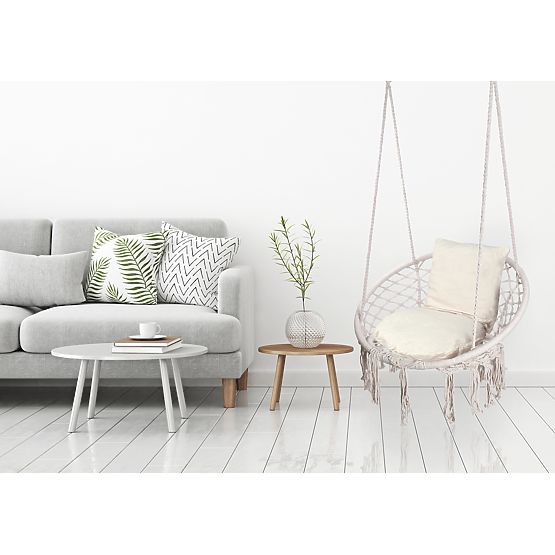 Scaun suspendat Cuib de barză TOGO cu perne crem