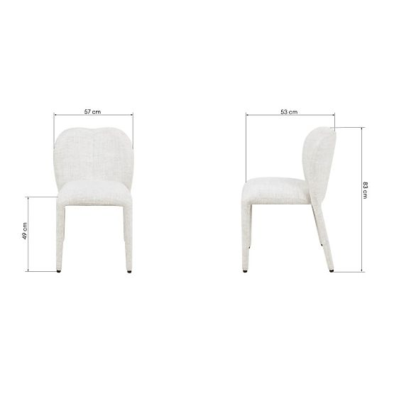 Scaun tapițat Asan, bej-gri