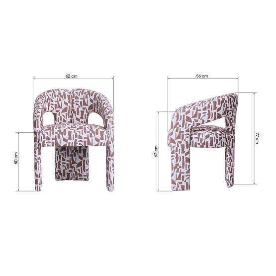 Scaun tapițat Castelo, marsala