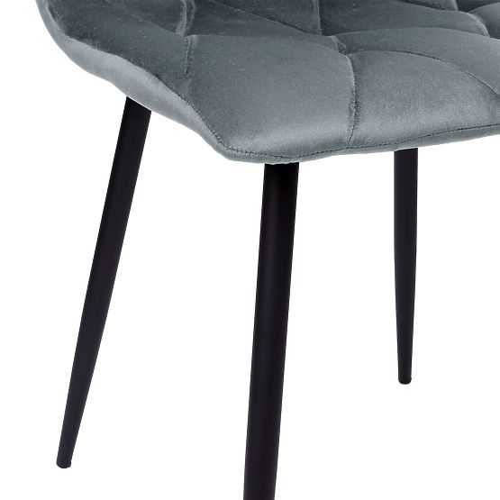 Scaun tapițat din catifea Madison Velvet grafit