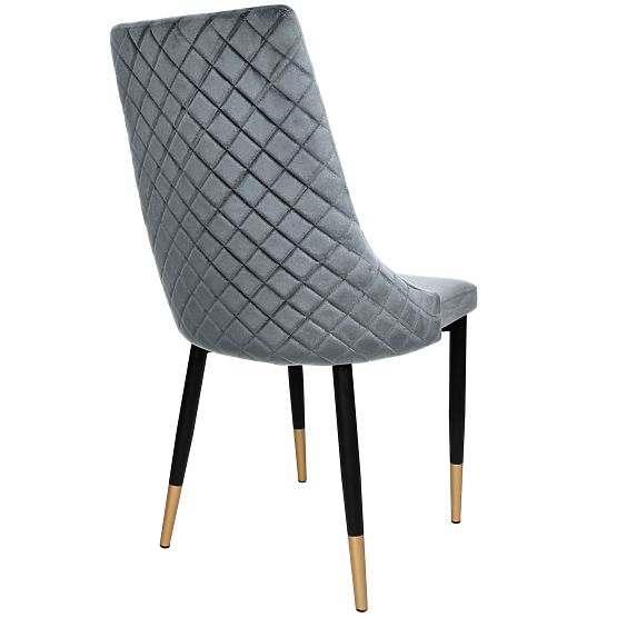 Scaun tapițat din catifea Vermont Velvet grafit