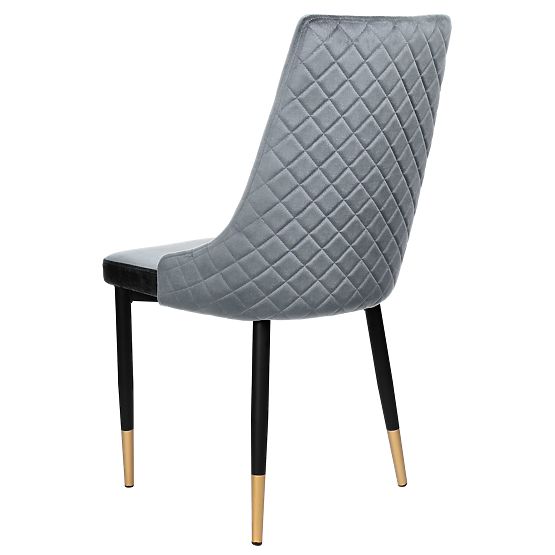 Scaun tapițat din catifea Vermont Velvet grafit