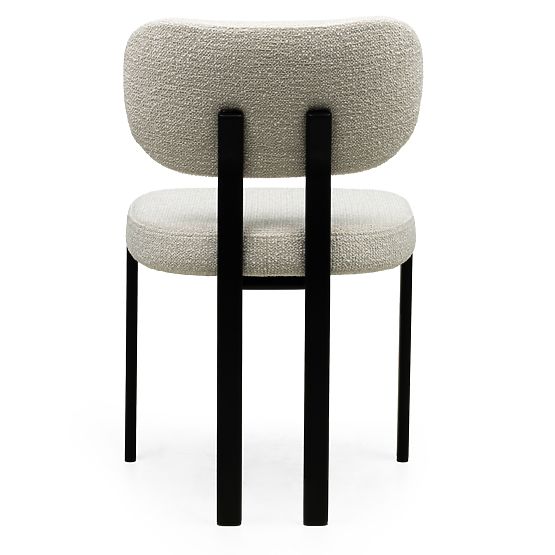 Scaun tapițat Flare, bej deschis/picioare negre