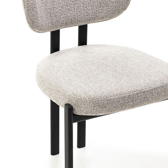 Scaun tapițat Flare, bej/picioare negre