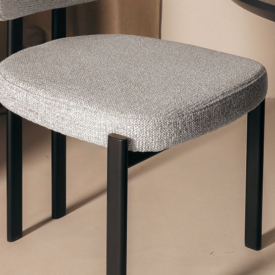 Scaun tapițat Flare, bej/picioare negre