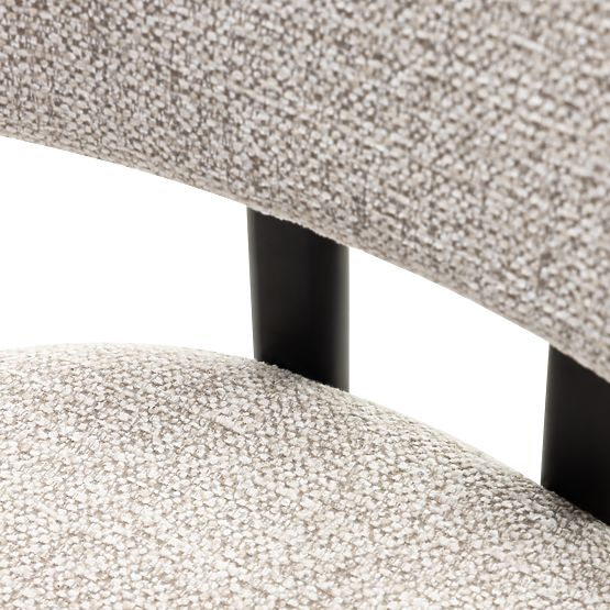 Scaun tapițat Flare, bej/picioare negre