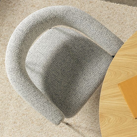 Scaun tapițat Portia gri