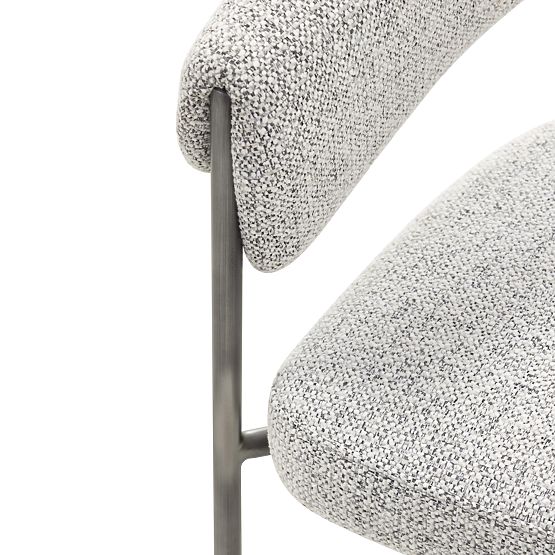 Scaun tapițat Portia gri