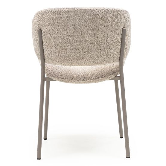 Scaun tapițat Safira bej, boucle