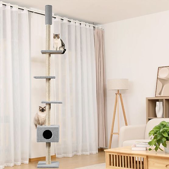 SCRATCHER DE TAVAN PENTRU PISICI GRI P70374