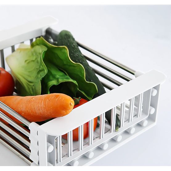 Scurgător uscător pentru legume ORDOS alb pentru chiuvetă