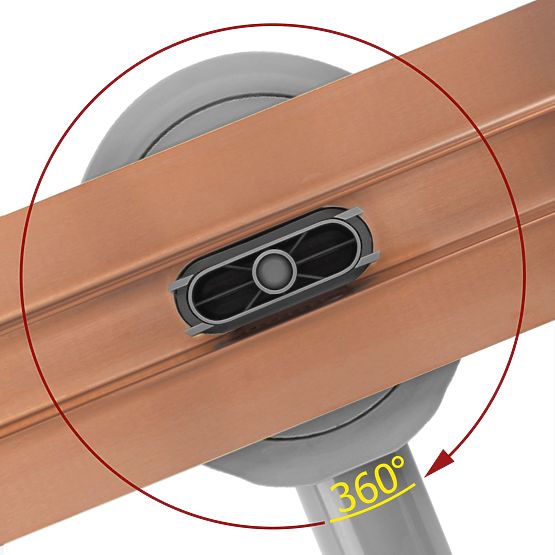 Scurgere liniară REA NEOX SLIM PRO cupru periat 60