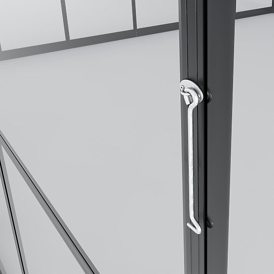 Seră de grădină ProGlass Classic Compact 7,7 m² cu bază, sticlă securizată de 4 mm, aluminiu