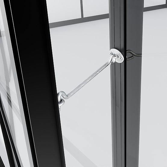 Seră de grădină ProGlass Classic Compact 7,7 m² cu bază, sticlă securizată de 4 mm, aluminiu