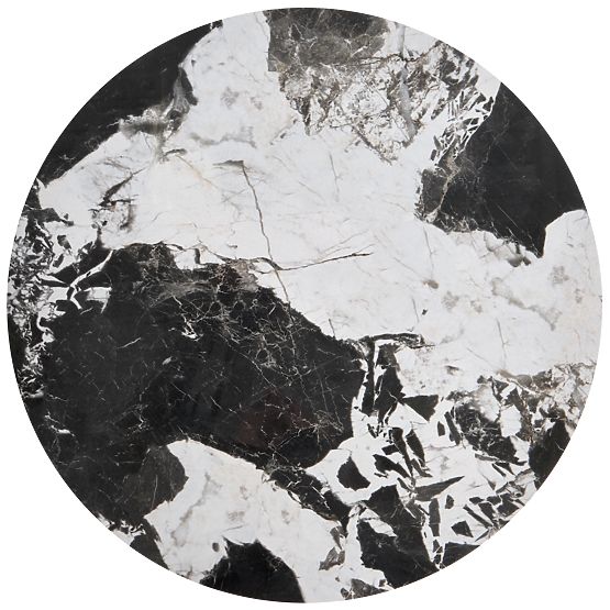 Set ALEXANDRA de 2 mese, marmură neagră / negru