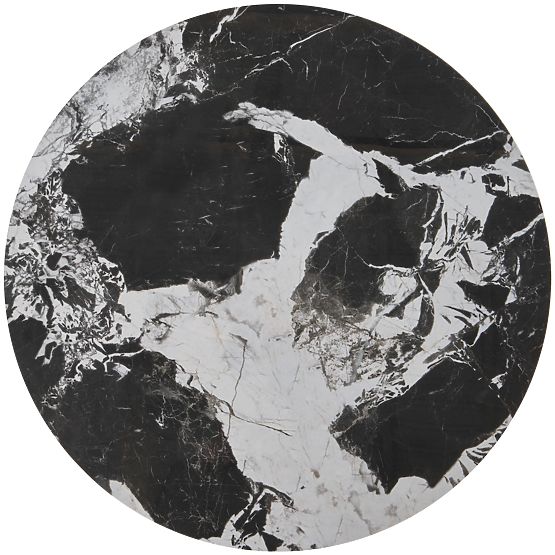 Set ALEXANDRA de 2 mese, marmură neagră / negru