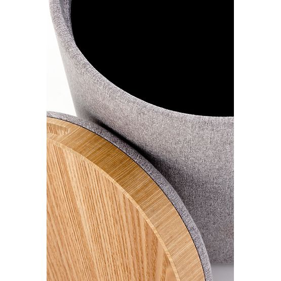 Set AVIKO de 2 pufuri, gri deschis