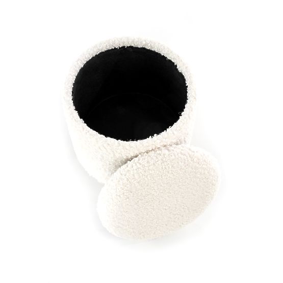 Set CANCUN de 2 pufuri, crem / natural (1p=1set)