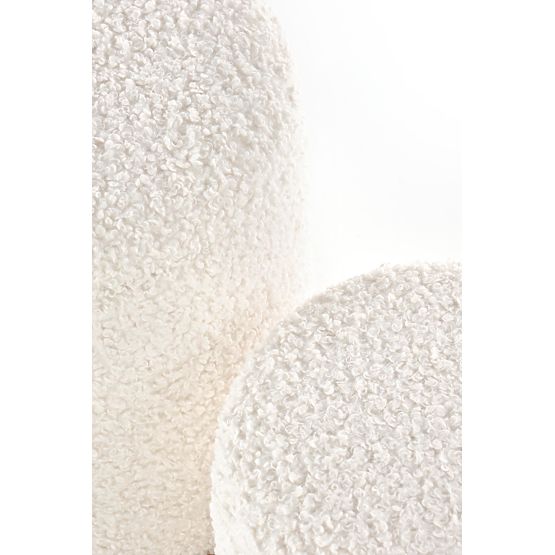 Set CANCUN de 2 pufuri, crem / natural (1p=1set)