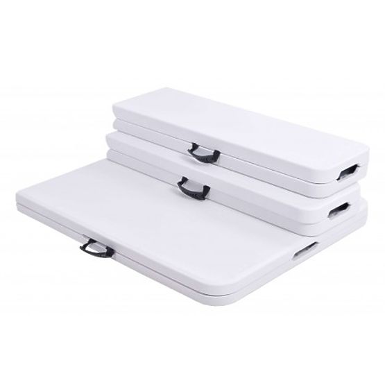 Set catering FETA WHITE masă + 2 bănci