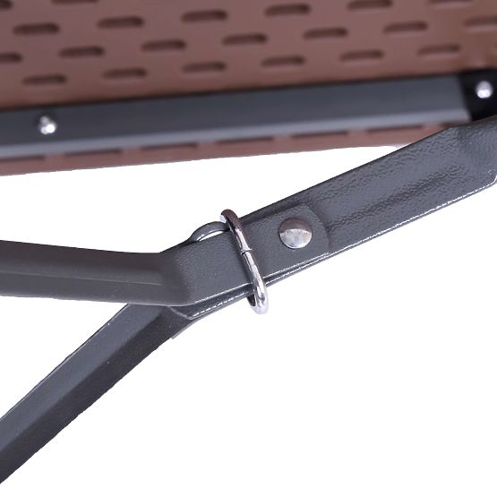 Set catering Ratan masă maro 180 cm + 2 bănci