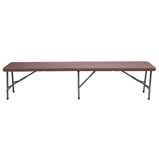 Set catering Ratan masă maro 180 cm + 2 bănci