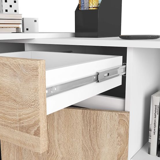 SET CLP B-17 COMODĂ + MASĂ DE SCRIS PK ALBĂ / SONOMA