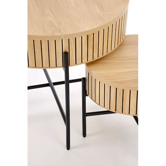 Set DANTE de 2 bănci, natural/negru (1p=1set)